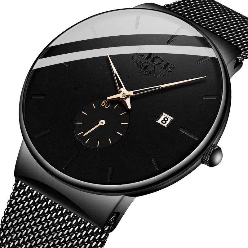 Relógio Lige Masculino de Aço Inox com Calendário - Zellum