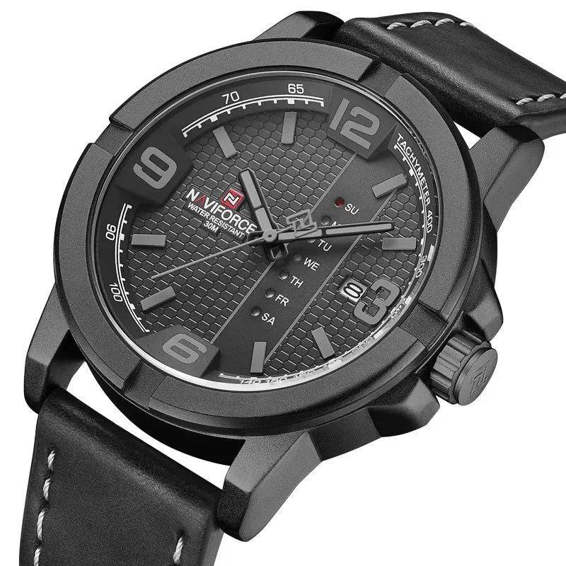 Relógio Masculino NaviForce Com Pulseira de Couro e Data - Zellum