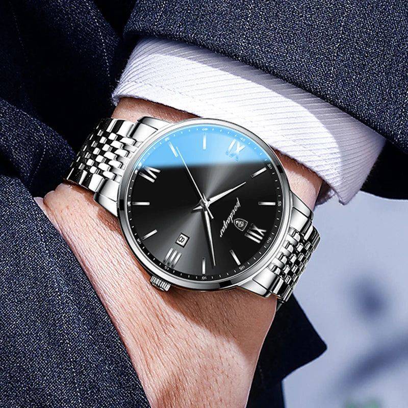 Relógio Poedagar Masculino de Luxo Feito em Aço Inox - Zellum