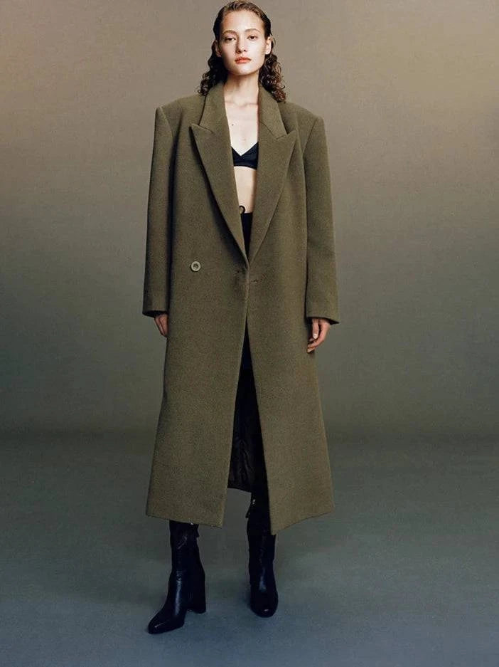 Sobretudo Feminino Longo Verde - Zellum