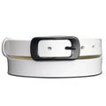 Cinto Feminino Casual Feito em Couro Branco - Zellum