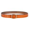 Cinto Feminino de Couro Genuíno Casual Camel - Zellum