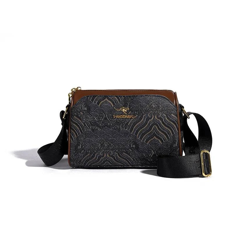 Sholder Bag Feminina de Couro Preto - Zellum