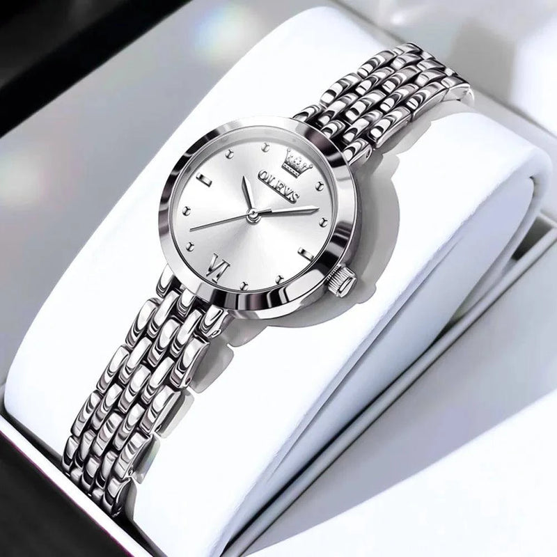Relógio Feminino de Luxo com Pulseira de Aço Inoxidável - Zellum