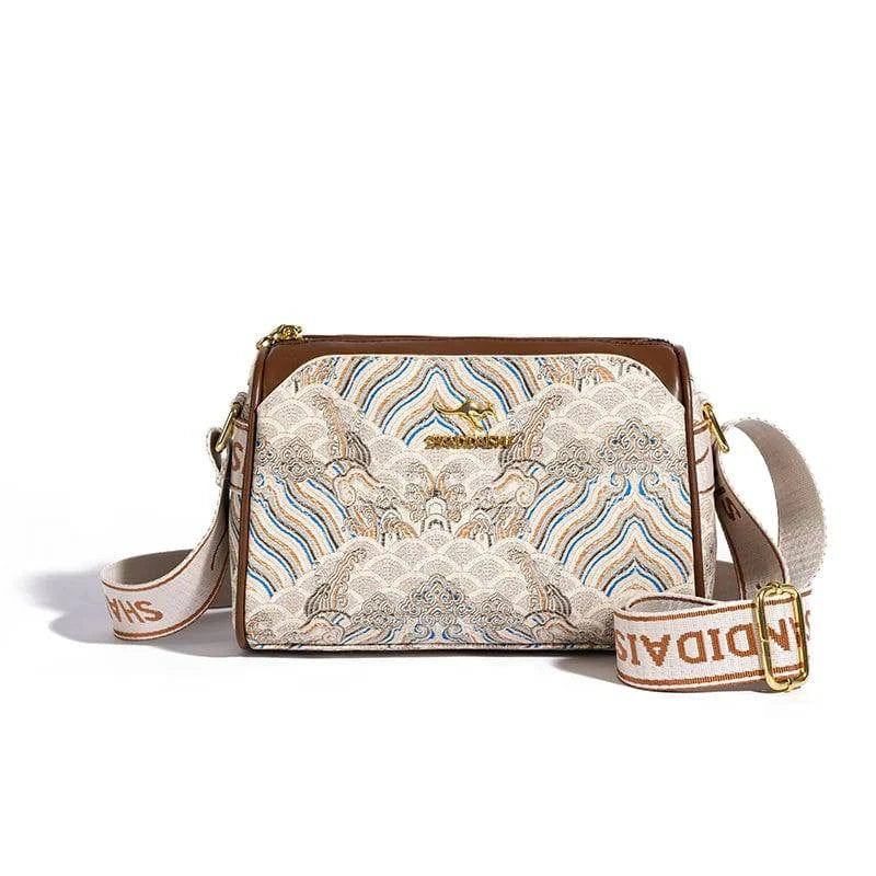 Sholder Bag Feminina de Couro Branco - Zellum
