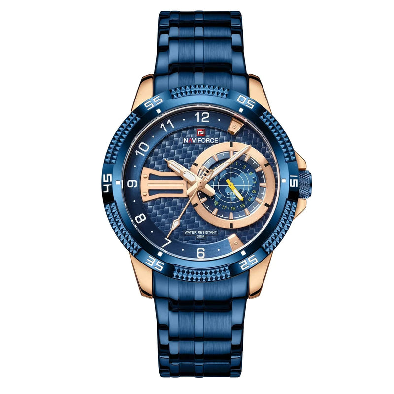 Relógio Masculino Elegante NaviForce Azul - Zellum