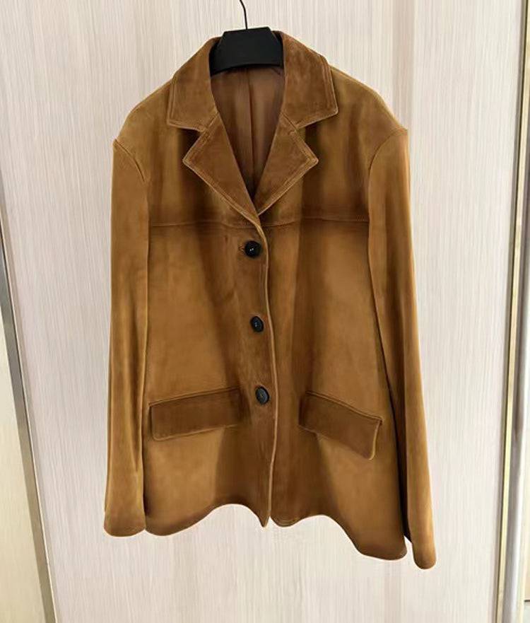 Jaqueta de Pele de Carneiro Vintage Feminina - Zellum