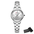 Relógio Feminino Luxo Bicolor Curren Blanche Prata - Zellum