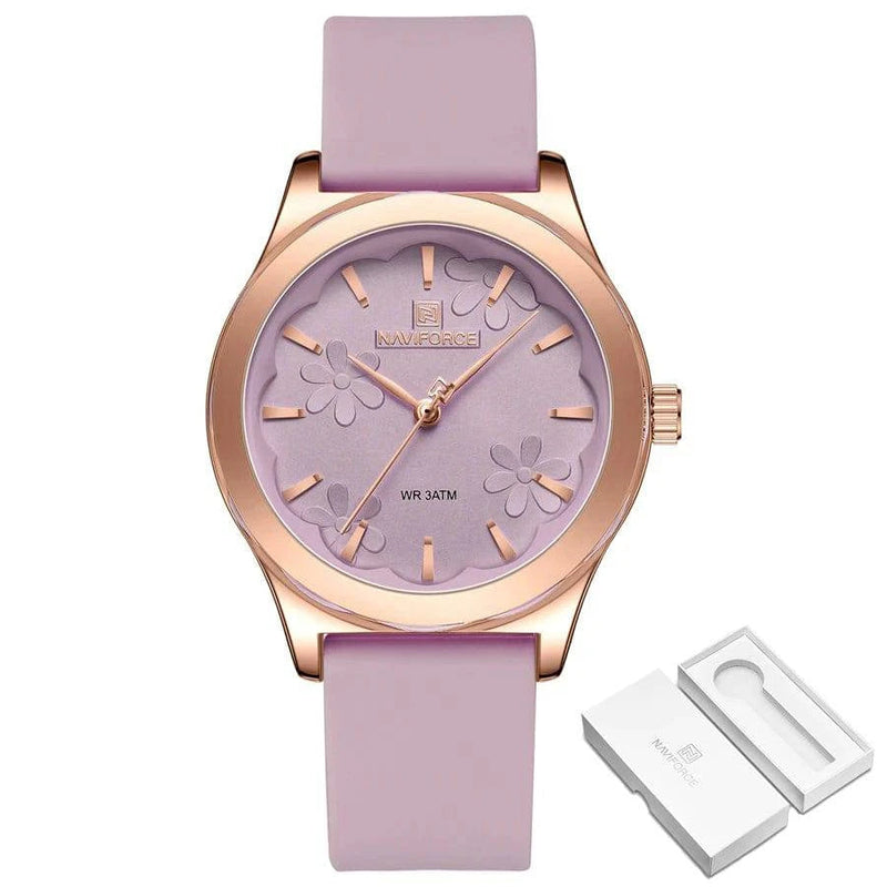 Relógio Feminino Naviforce Floral Rosé Pupúra - Zellum