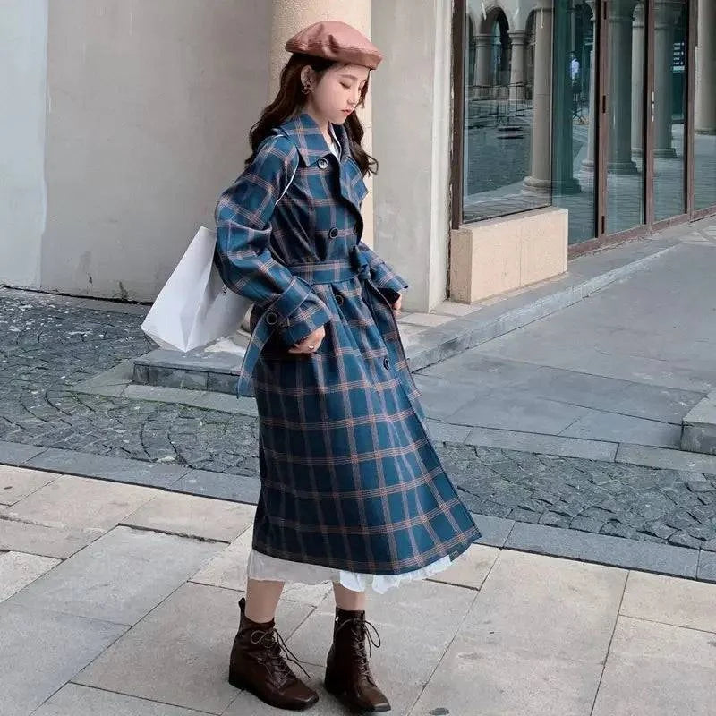 Sobretudo Feminino Longo Europeu Quadriculado - Zellum