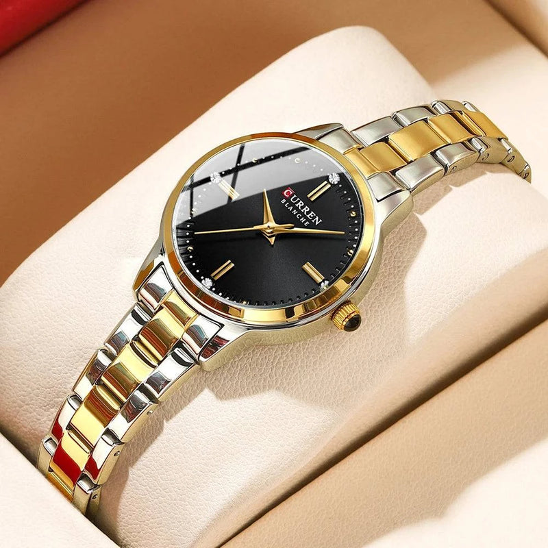 Relógio Feminino Luxo Bicolor Curren Blanche - Zellum
