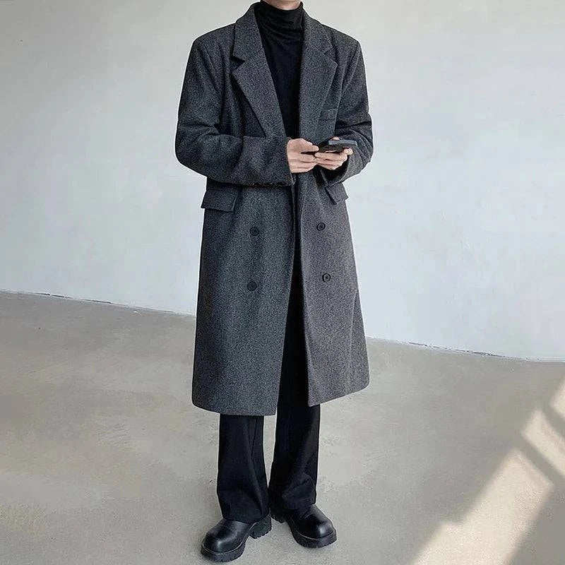 Sobretudo Masculino Longo Social de Lã Premium - Zellum