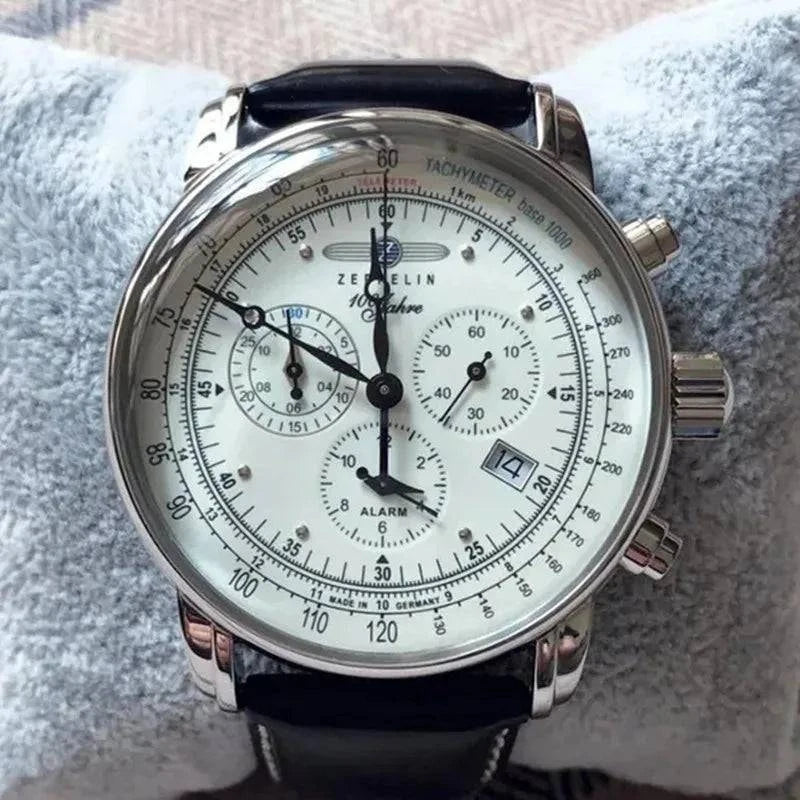 Relógio Masculino Clássico Zeppelin com Pulseira de Couro - Zellum