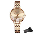Relógio Feminino Curren Luxo Floral Rose - Zellum