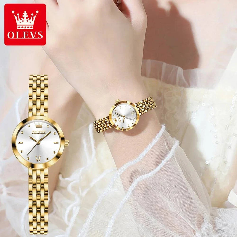 Relógio Feminino de Luxo com Pulseira de Aço Inoxidável - Zellum