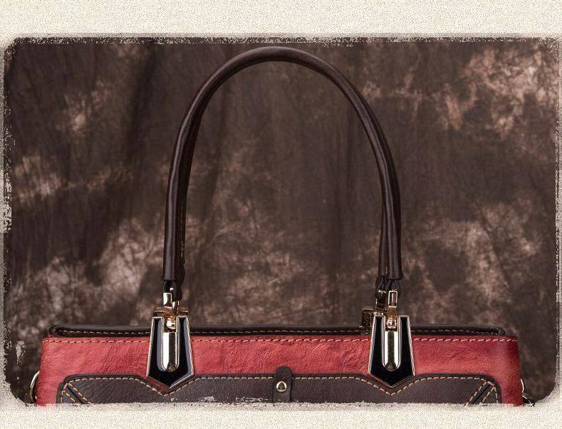 "Bolsa feminina de couro legítimo marrom sofisticada e elegante."