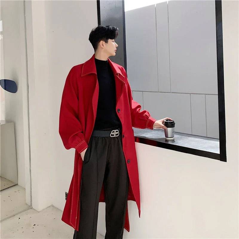 Sobretudo Masculino Longo Vermelho - Zellum