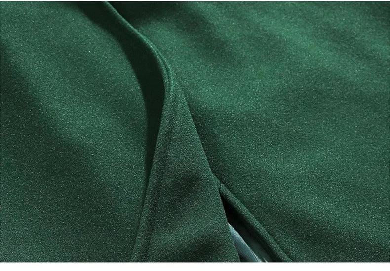 Sobretudo Masculino Longo Verde Sem Botão - Zellum