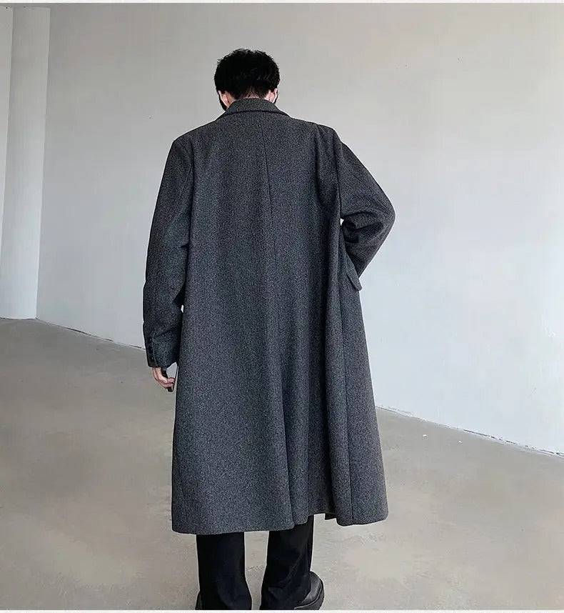 Sobretudo Masculino Longo Social de Lã Premium - Zellum