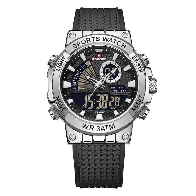 Relógio Masculino Casual NaviForce Prata - Zellum