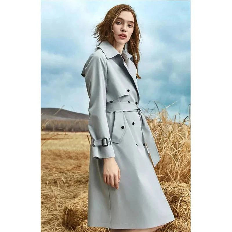 Sobretudo Feminino Moderno Com Cinto - Zellum