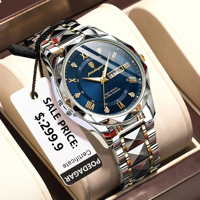 Relógio Masculino de Luxo Poedagar Feito em Aço Inox - Zellum