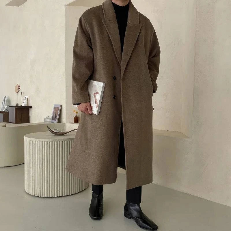 Sobretudo Masculino Longo Social Coreano - Zellum