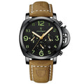 Relógio Masculino Poedagar Social Com Pulseira de Couro Preto - Zellum
