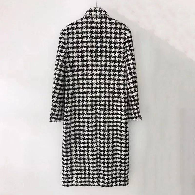 Sobretudo Feminino Longo Quadriculado - Zellum