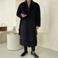 Sobretudo Masculino Longo Social Coreano Preto - Zellum
