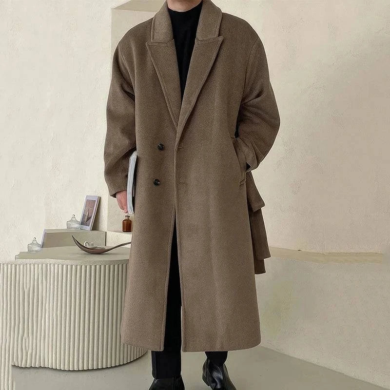 Sobretudo Masculino Longo Social Coreano - Zellum