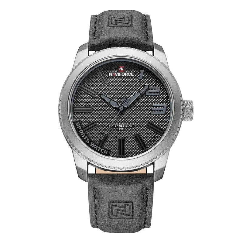 Relógio Masculino NaviForce Com Pulseira de Couro Preto - Zellum