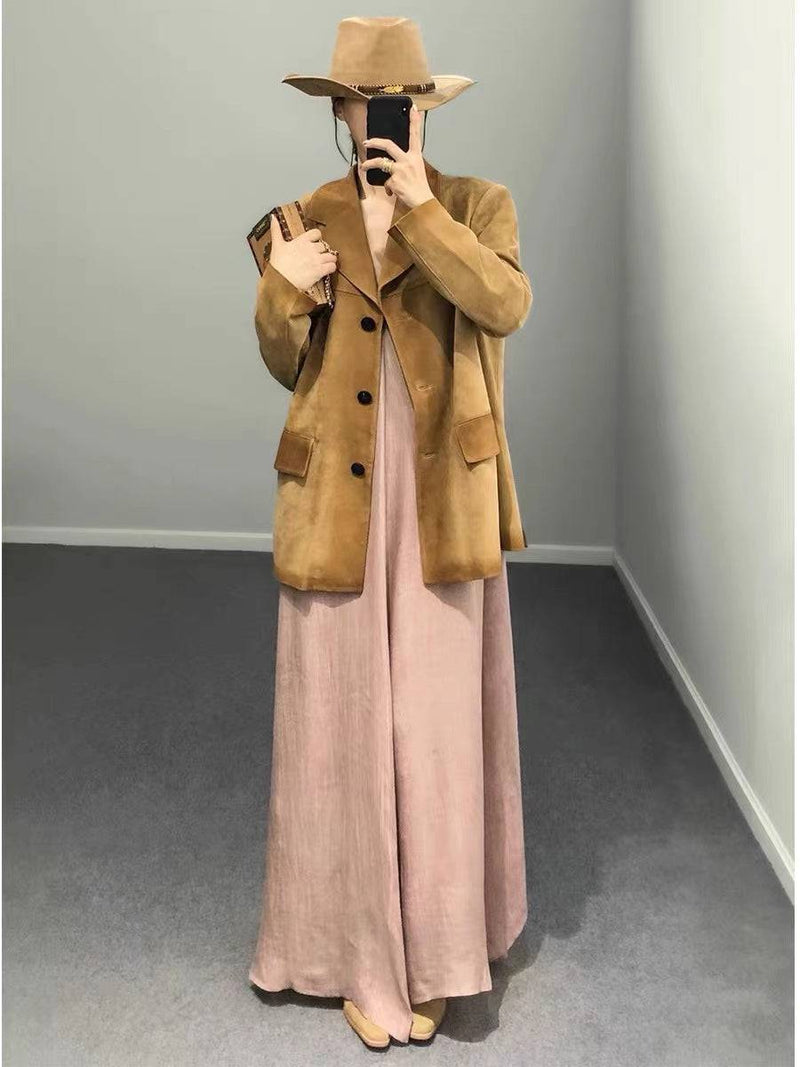 Jaqueta de Pele de Carneiro Vintage Feminina - Zellum