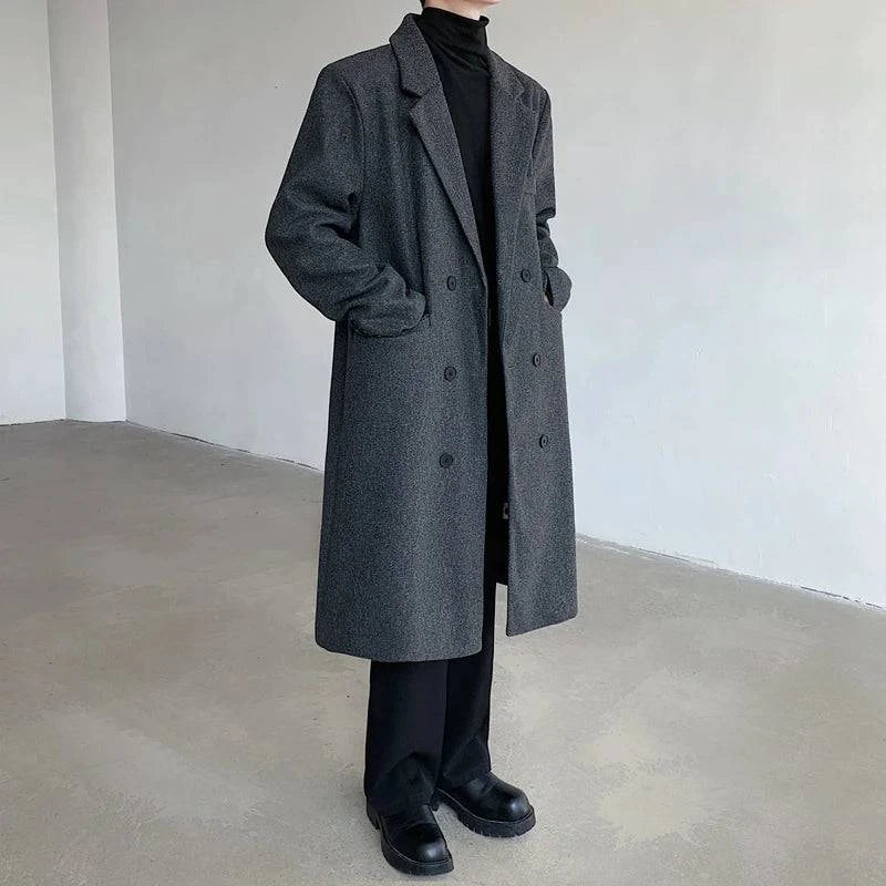 Sobretudo Masculino Longo Social de Lã Premium - Zellum