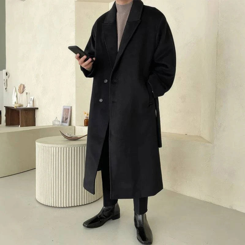 Sobretudo Masculino Longo Social Coreano - Zellum