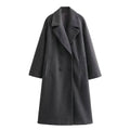 Sobretudo Feminino Longo Casual Premium Cinza - Zellum