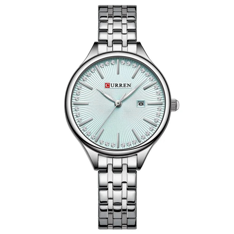 Relógio Feminino Curren de Luxo Feito em Aço Inox - Zellum