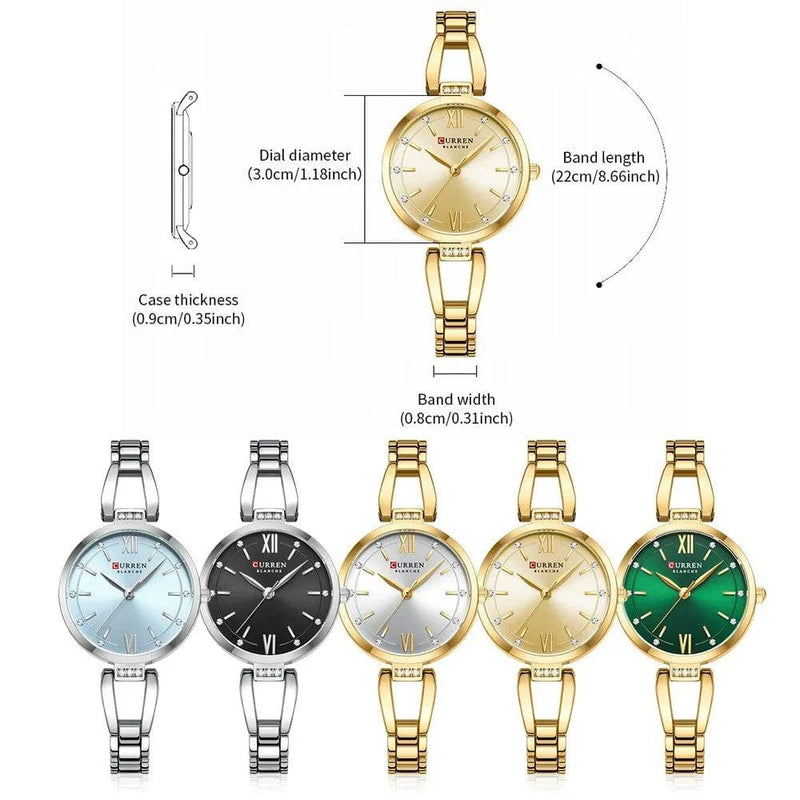 Relógio Feminino de Luxo Curren Feito em Aço Inox - Zellum