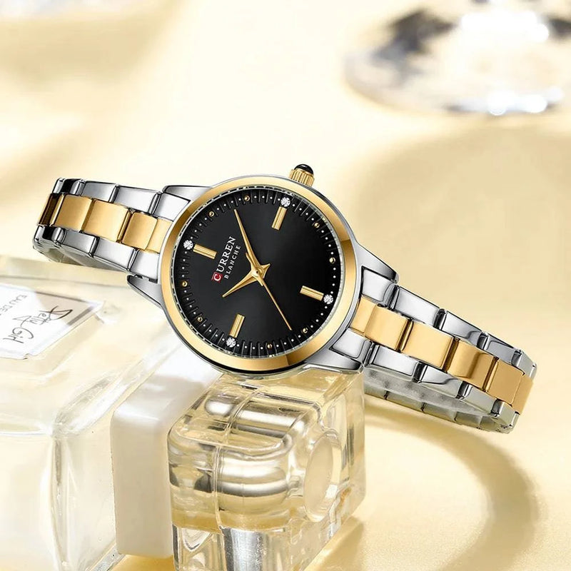 Relógio Feminino Luxo Bicolor Curren Blanche - Zellum