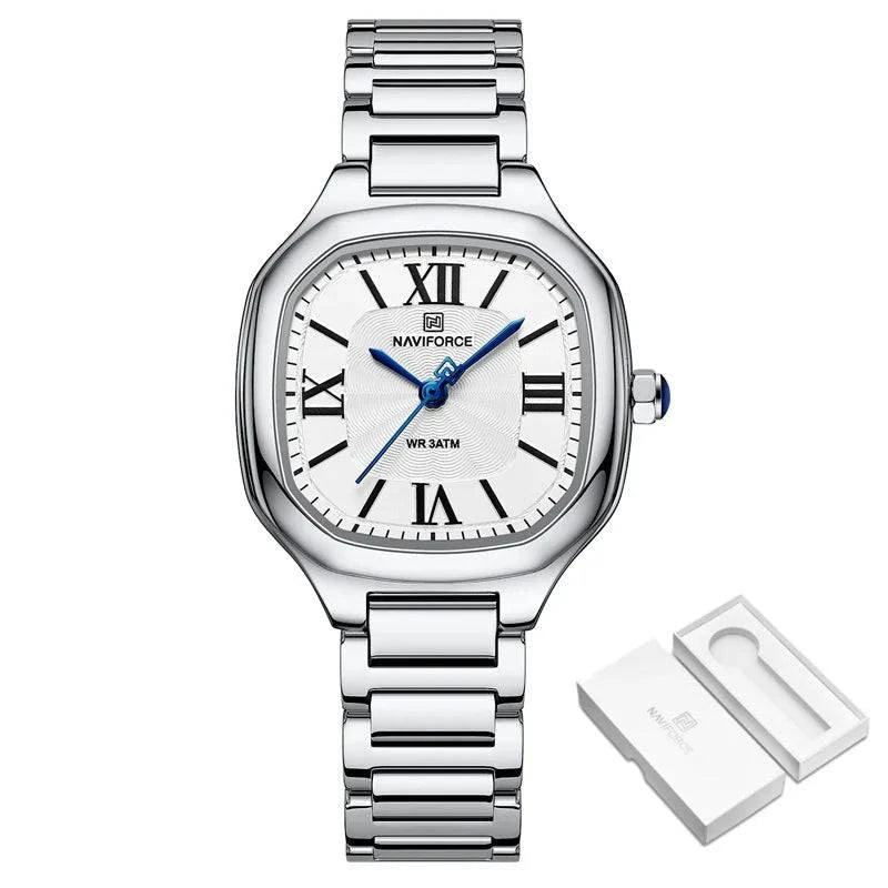 Relógio Feminino Naviforce Lux Sapphire Prata - Zellum