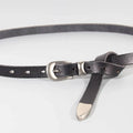 Cinto Feminino Estilizado em Couro Preto - Zellum