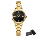 Relógio Feminino Luxo Bicolor Curren Blanche Dourado Preto - Zellum