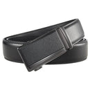 Cinto de couro com fivela automática de metal preto