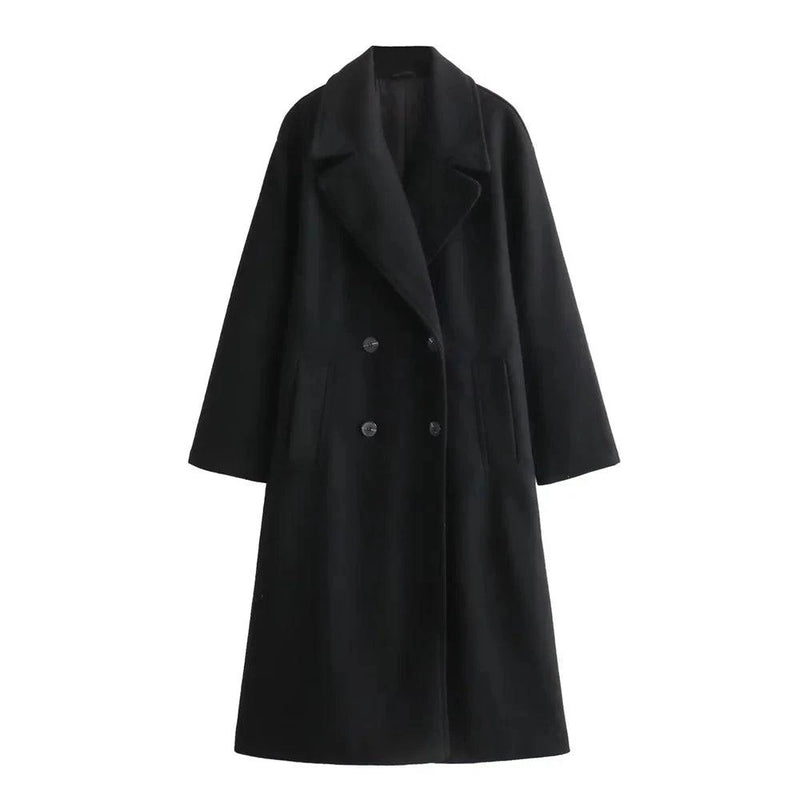 Sobretudo Feminino Longo Casual Premium Preto - Zellum