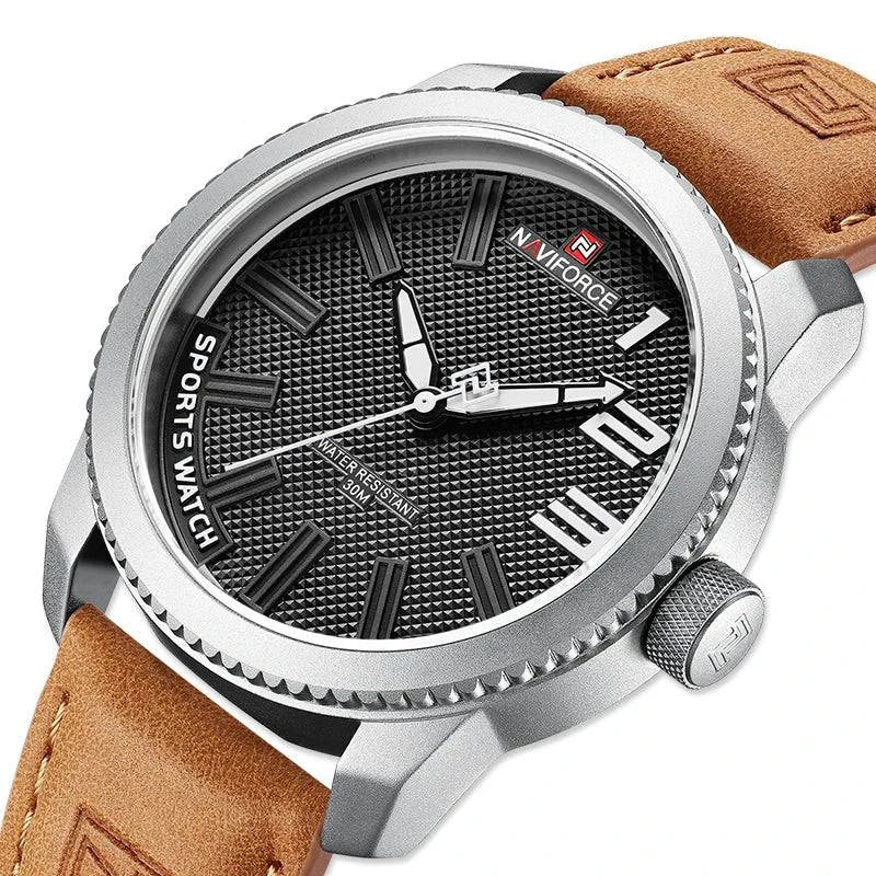 Relógio Masculino NaviForce Com Pulseira de Couro - Zellum