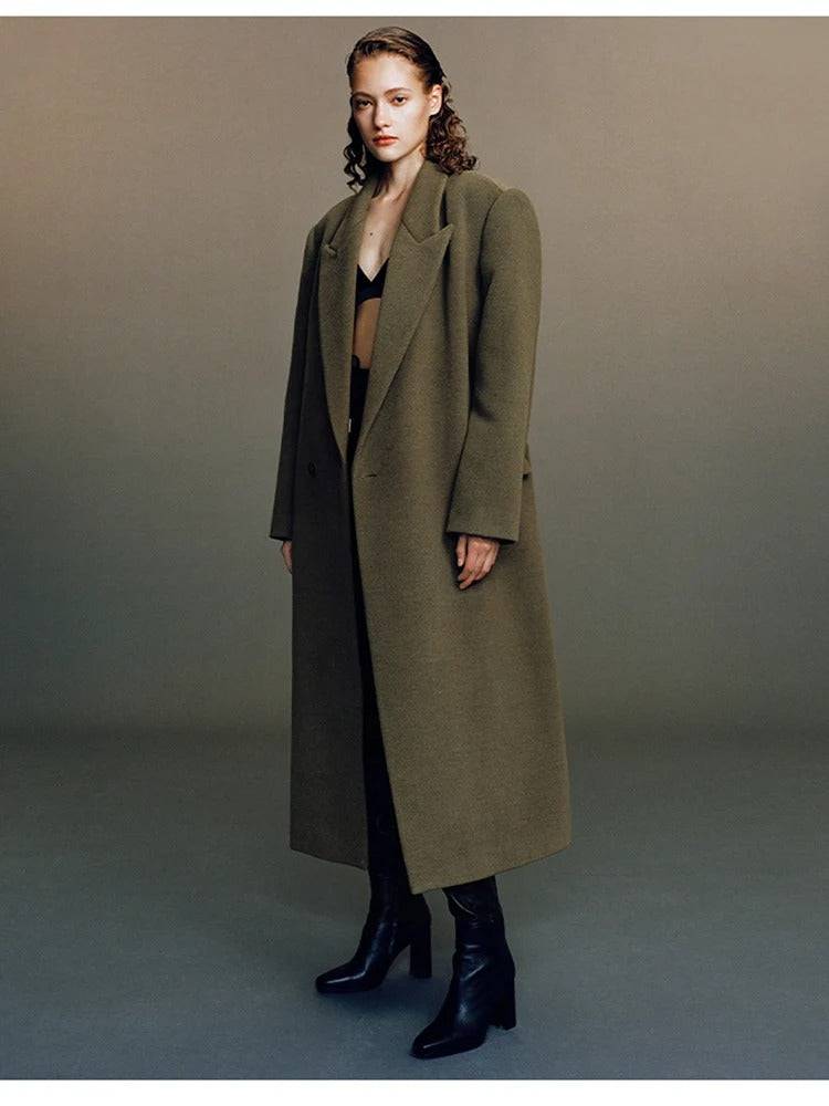 Sobretudo Feminino Longo Verde - Zellum