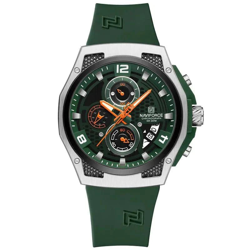 Relógio Masculino Esportivo NaviForce à Prova de Água Verde - Zellum
