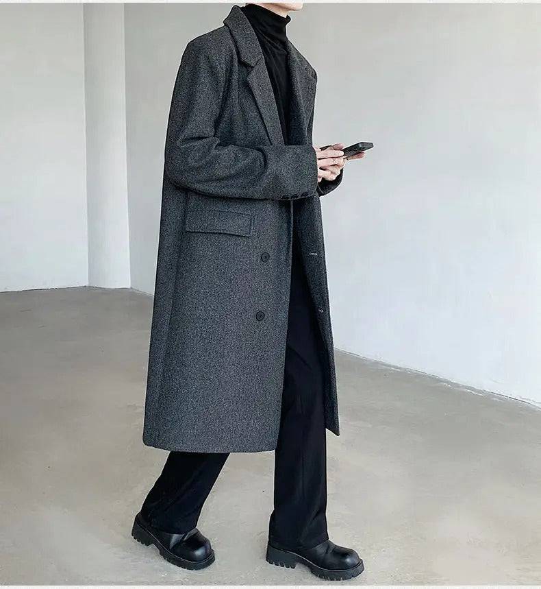 Sobretudo Masculino Longo Social de Lã Premium - Zellum