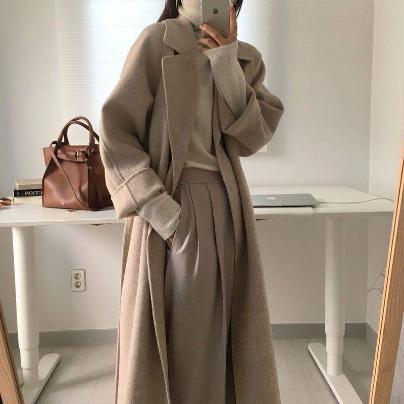 Sobretudo Feminino Longo Retrô Abricot - Zellum