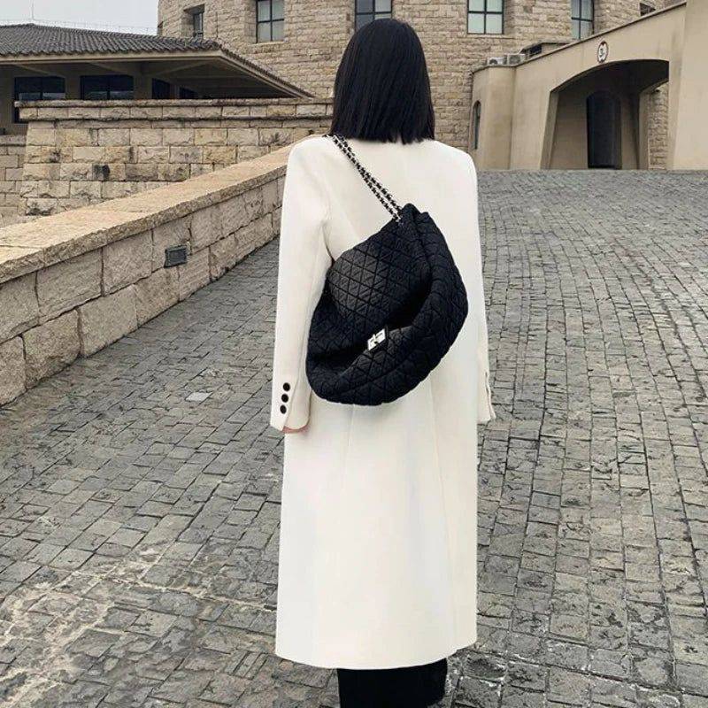 Sobretudo Longo Feminino Off-White - Zellum